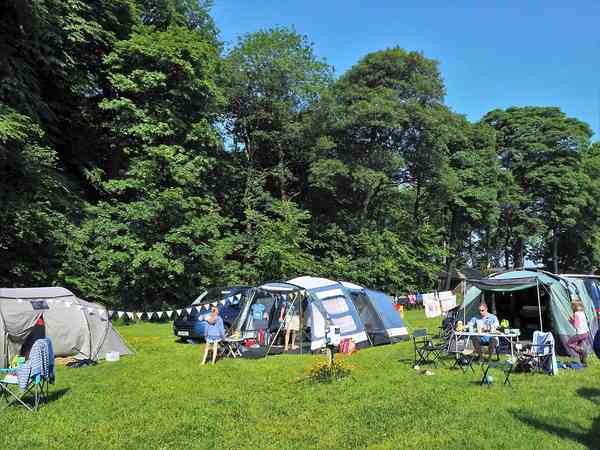 Emplacement sur herbe avec électricité