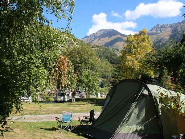 Power optional grass tent or trailer tent site