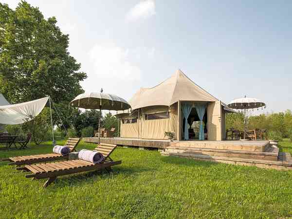 Tenda safari Kaki (di lusso)