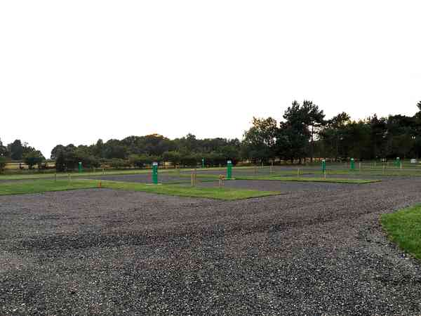 Hardstanding pitches with water and drainage hook-ups Hardstanding pitches with water and drainage hook-ups
