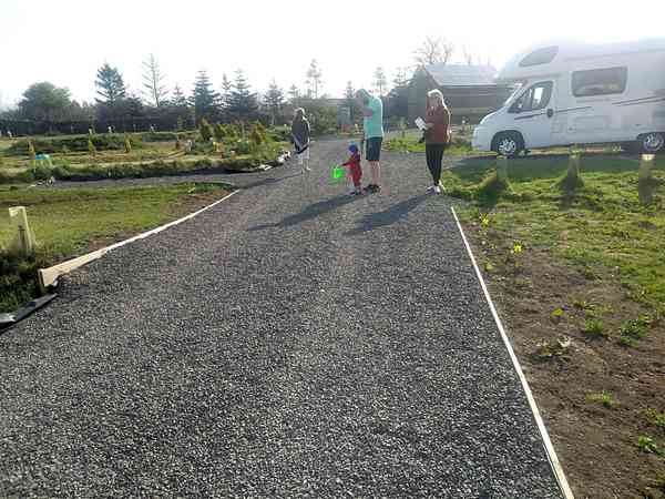 Electric grass and earth tent pitch (maximum 2 adults)
