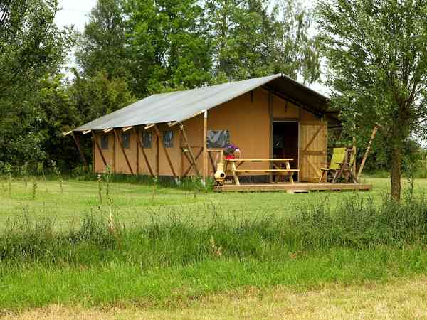 Safaritent 2 slaapkamers (eigen badkamer, groot)