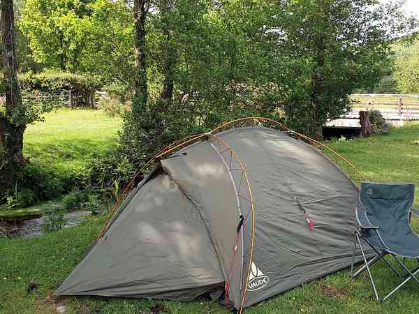 Non-electric grass tent pitch (three man)