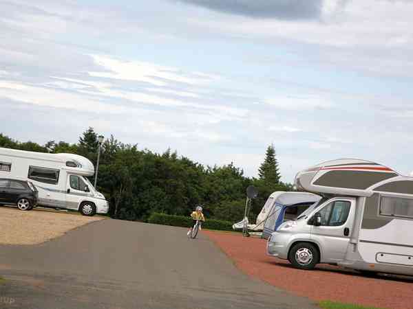 Fully-serviced hardstanding touring pitch