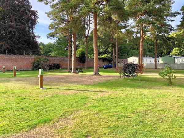 Fully-serviced grass touring pitch