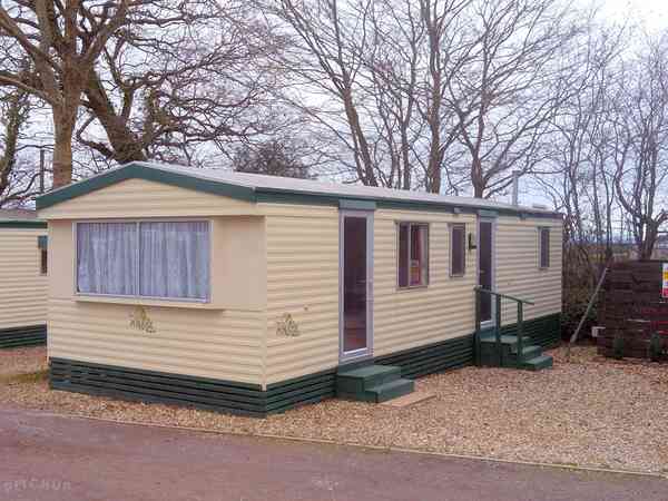 Outside the static caravan Outside the static caravan