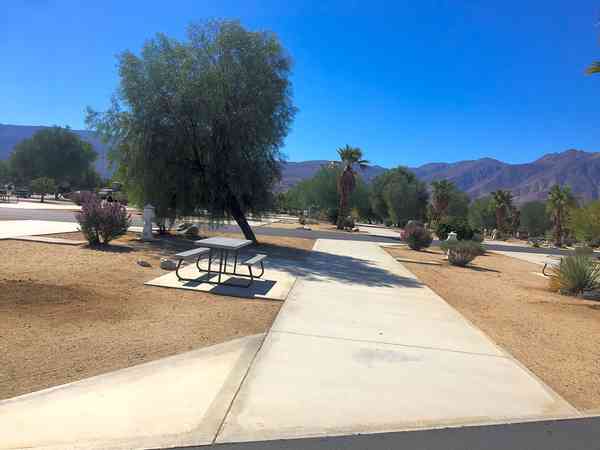 Picnic table next to your RV Picnic table next to your RV