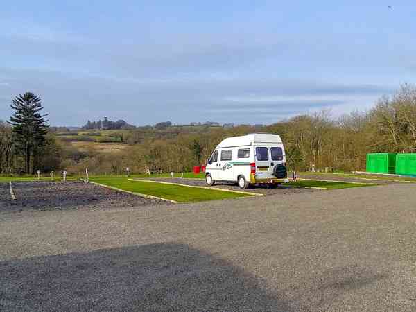 Powered concrete and grass caravan site