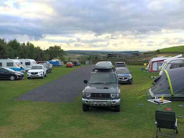 Primitive grass tent, trailer tent or campervan site
