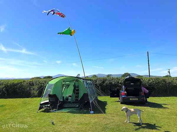 Electric optional grass tent pitch (solo)