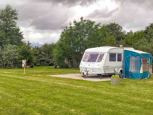 Powered gravel and concrete caravan site
