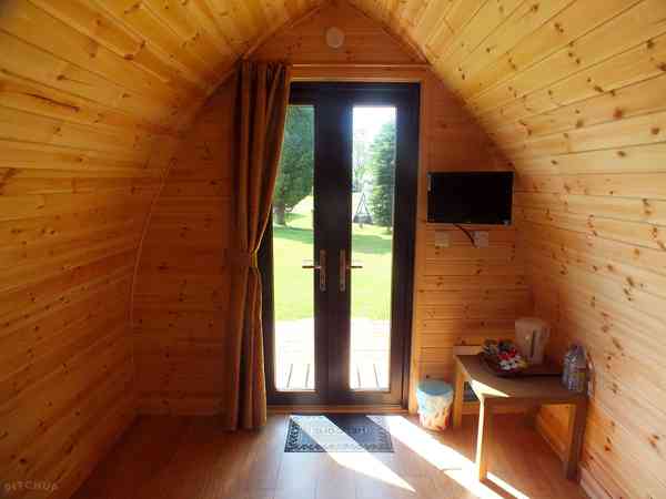 All pods include a TV and tea and coffee making facilities All pods include a TV and tea and coffee making facilities