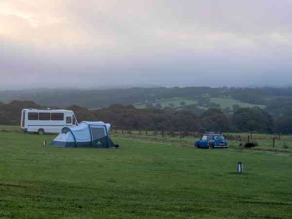 Non-electric hardstanding and grass touring pitch