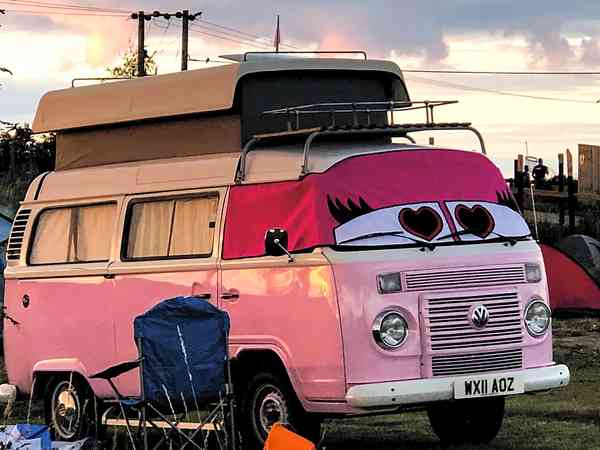 Non-electric grass and earth campervan pitch (no awning)