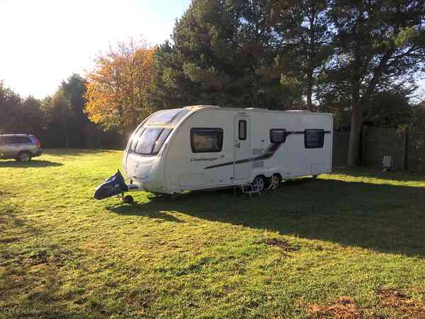 Daisy electric grass tent or trailer tent pitch