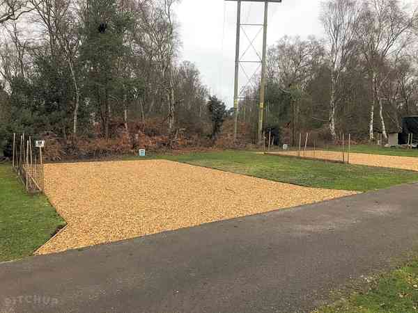 Fully-serviced asphalt and grass pitch