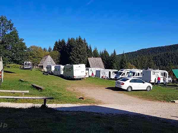 Electric optional grass and earth tent pitch (four man)