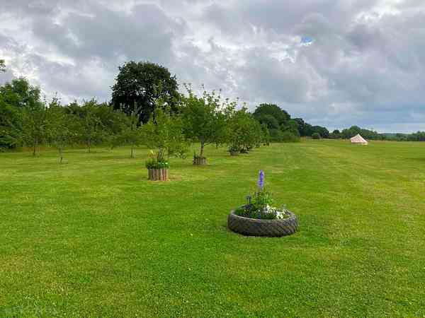 Non-electric hardstanding and grass touring pitch