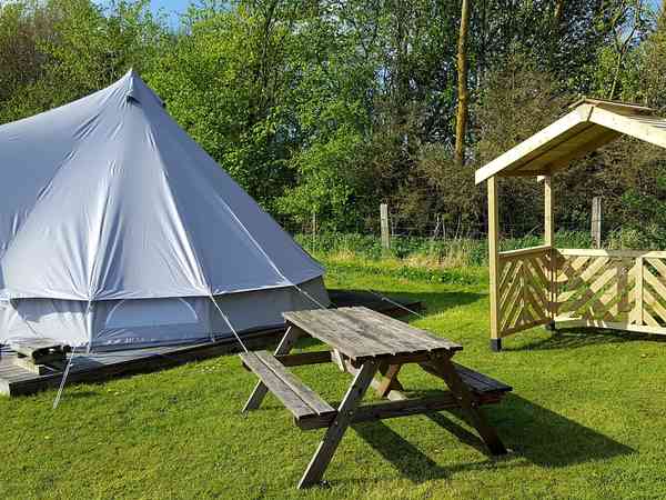 Bell Tent cooking area Bell Tent cooking area
