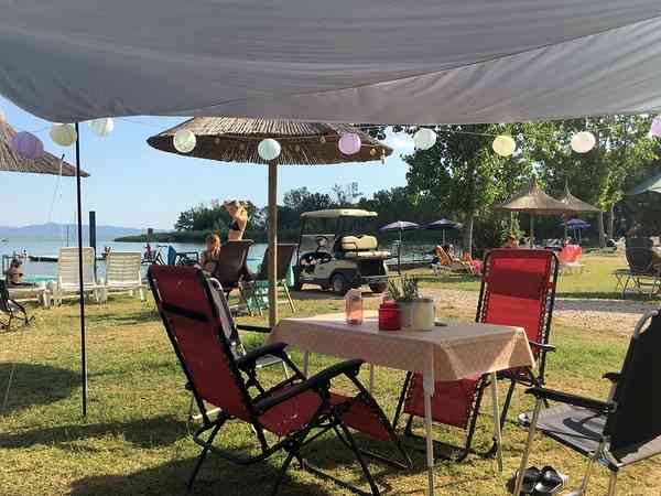 Electric hardstanding and grass pitch (two person)