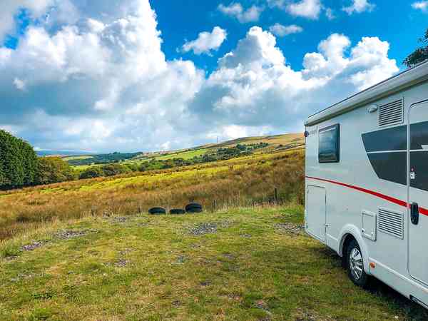 Fully-serviced concrete slab motorhome site