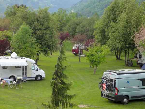Power optional grass RV site
