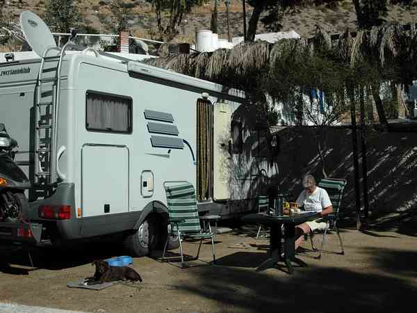 Electric optional hardstanding motorhome pitch