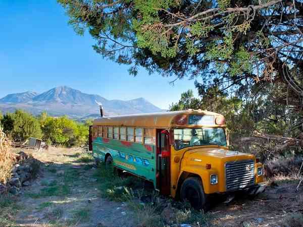 Bus with a View on-site touring caravan