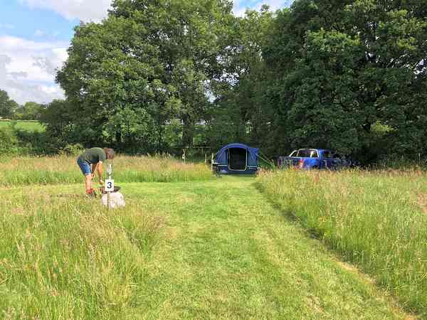 Non-electric grass tent, trailer tent or campervan pitch (no pets, adults only)
