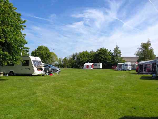 Electric grass motorhome pitch