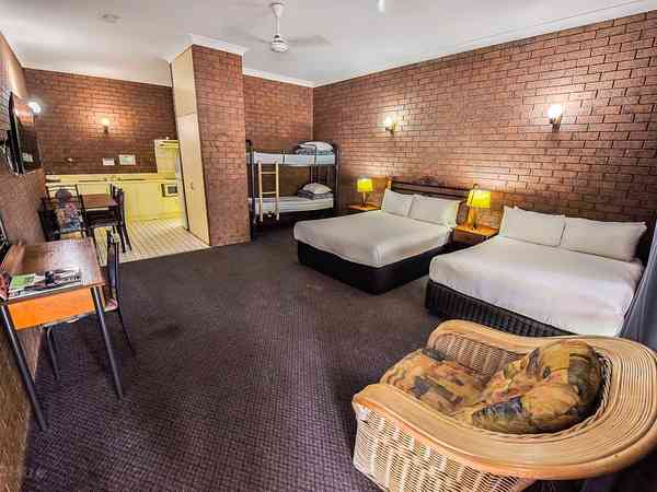 Hotel or motel (family, no pets, open balcony)