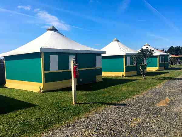 Outside of the rental tents Outside of the rental tents