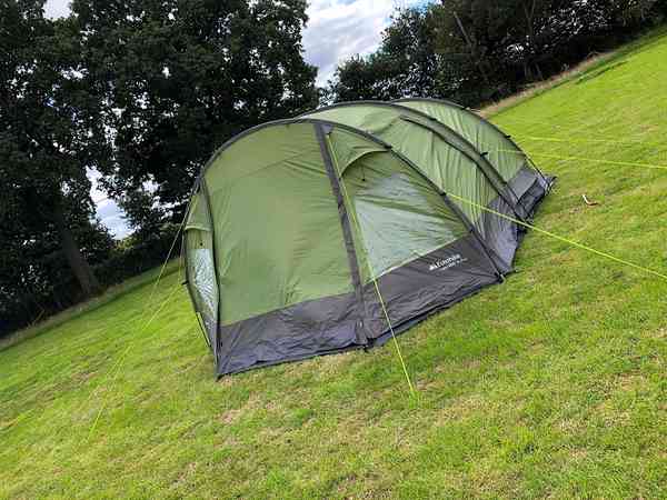 Primitive grass tent or trailer tent site