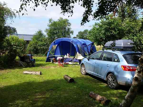 Electric grass tent, trailer tent or campervan pitch