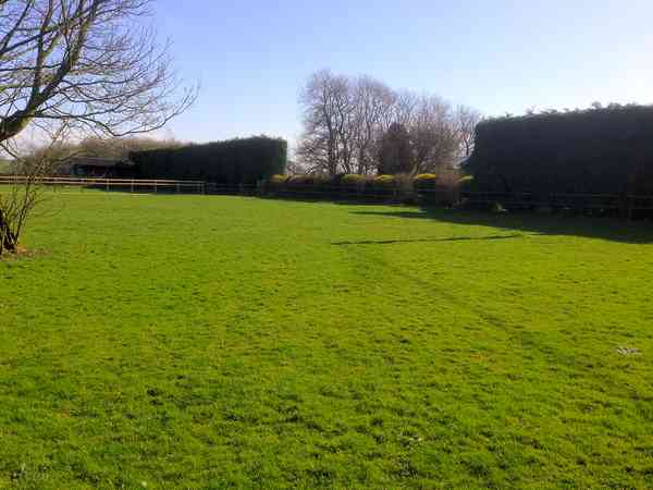 Non-electric grass tent pitch
