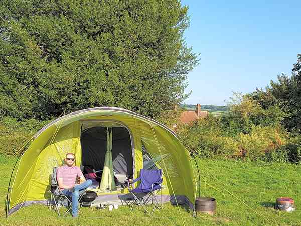 Big tent pitches with lovely views Big tent pitches with lovely views