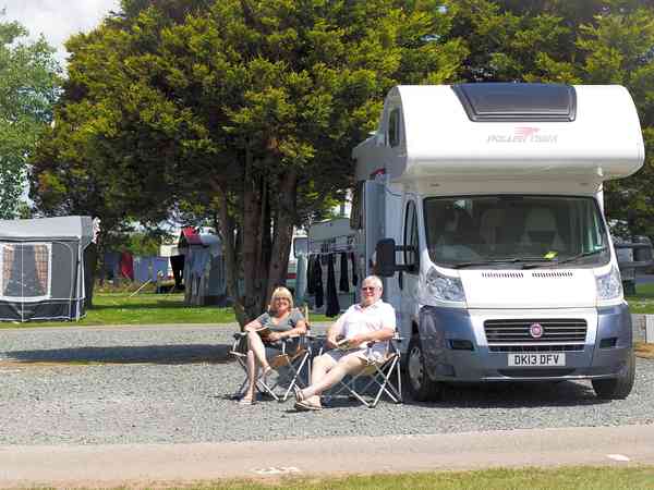 Spacious and level hardstanding pitches with electricity, water and drainage Spacious and level hardstanding pitches with electricity, water and drainage