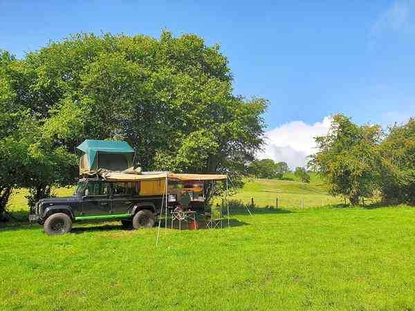 Primitive grass tent site