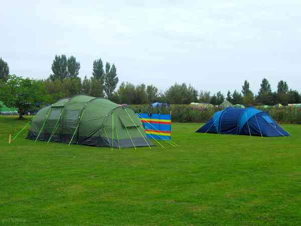 Unpowered grass tent or caravan site
