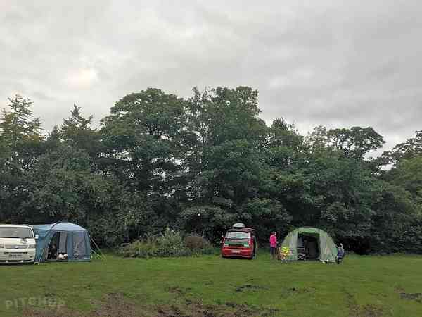 Electric grass touring caravan pitch