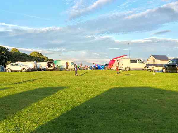 Powered grass tent, trailer tent or campervan site