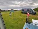 Room for a game of pickle ball. friendly neighbours too!