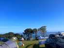 View from our pitch in non assigned sea view area