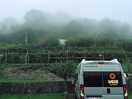 Fog over the hills of tramonti.
