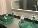 Sinks in toilet block