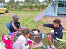 Marshmallows and fire pit