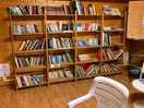 The library, includes books in french and english
