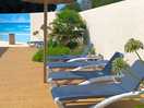 The pool area