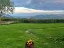 A warm fire and an amazing view