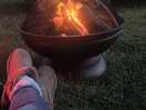 Loverly fire can hire outs from campsite
